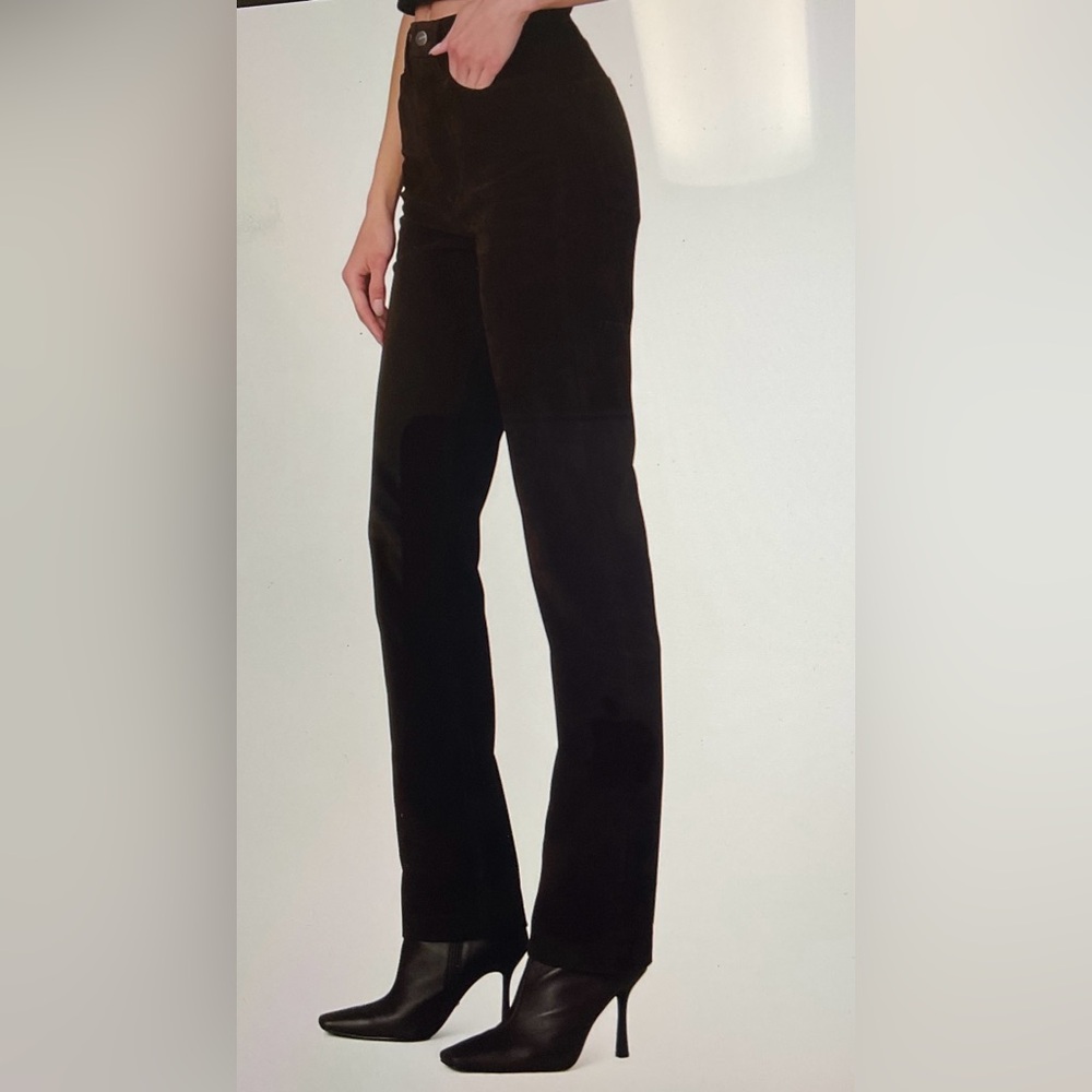 Joe’s Jeans The Margot 32” Vegan Suede Straight Slim Pants